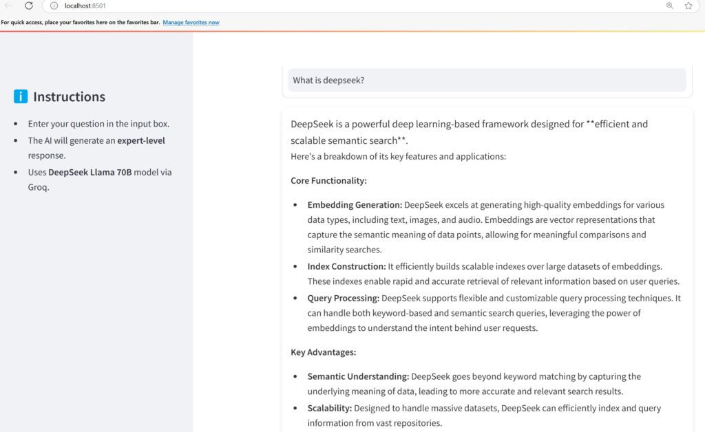 Visualize the results generated by DeepSeek LLM Model